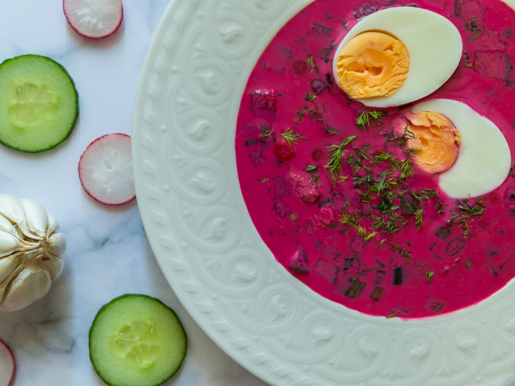 CHŁODNIK (COLD BEATROOT SOUP)