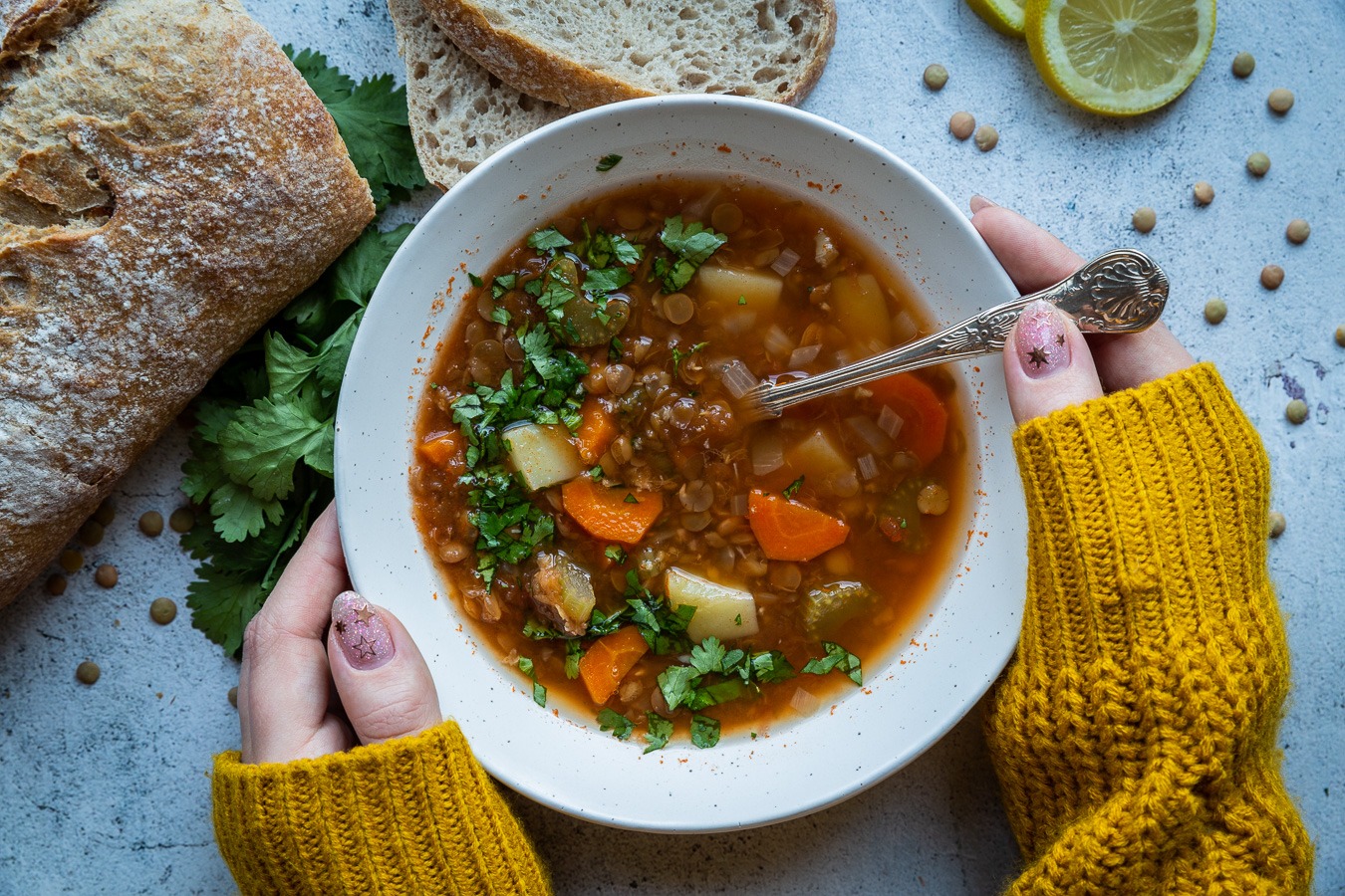 Algerian Lentil Soup Uncommonly Delicious