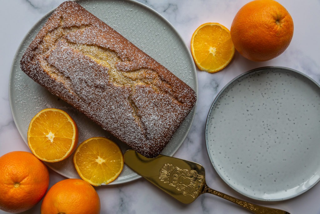 Orange Sponge Loaf Cake  