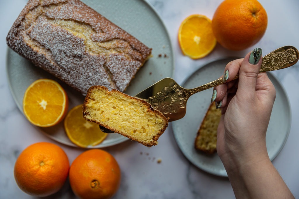 Orange Sponge Loaf Cake  