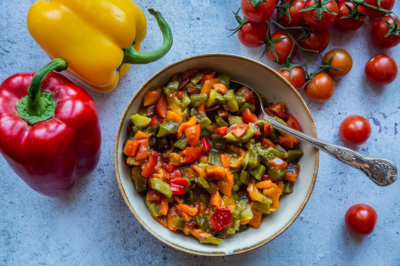 Algerian Roasted Pepper Salad - Uncommonly Delicious