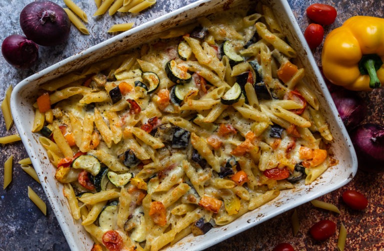 Roasted Vegetable Pasta Bake Uncommonly Delicious